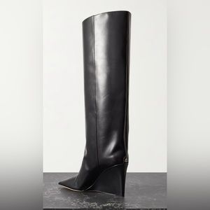 NIB Authentic Jimmy Choo Blake 110 Calf Leather Wedge Boots 39
